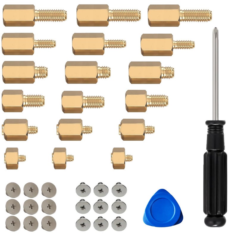 NEWPINDOM M.2 SSD Screw and Standoff Kit for Asus Gigabyte ASRock MSI & PlayStation 5 Motherboards, PCle NVMe Screws 36PCS - Image 1